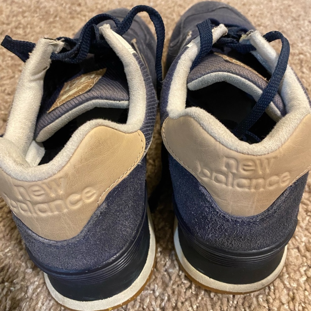 New Balance Men's Navy and Tan Sneakers - Picture 7 of 9